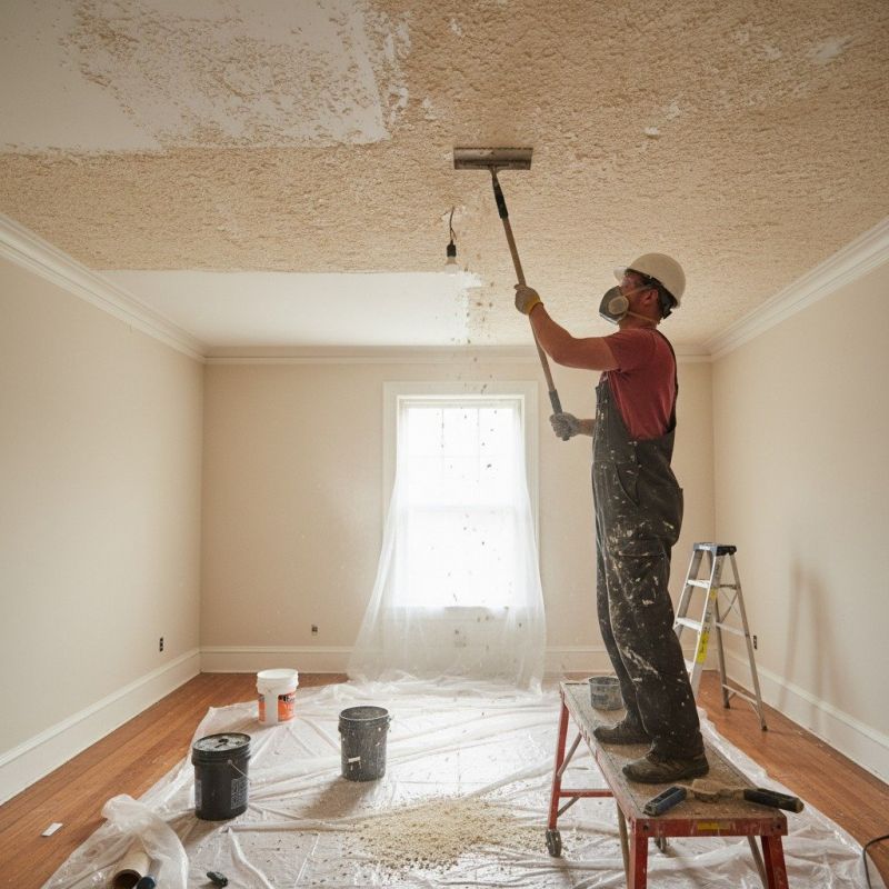 Knockdown Ceiling Removal in Roswell, GA
